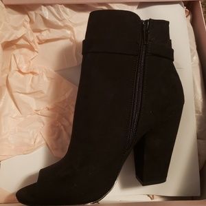 Just Fab black ankle booties.